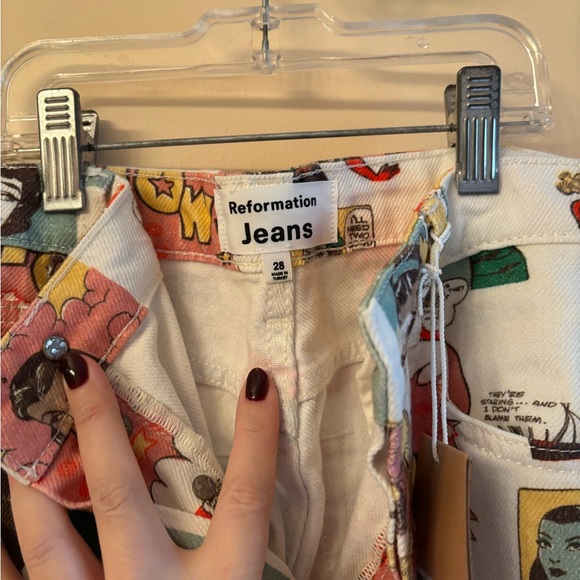 Reformation Multicolor Comic Print Jeans - Picture 2 of 5